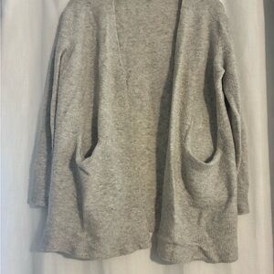 Madewell Heather Gray Wool Alpaca Blend Open Front Cardigan Style E0185 Size XS